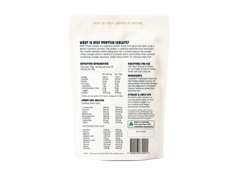 Primal Protein Grass-Fed Beef Protein Isolate - Vanilla 750g